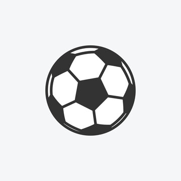 vector illustration of soccer ball icon on grey background for graphic, website, ui ux and mobile design. ship logo vector illustration