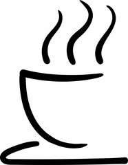 a half cup of hot coffee icon