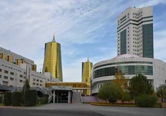 Urban landscape with modern buildings. Astana, Kazakhstan