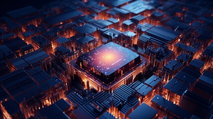 the interconnectivity of CPU cores within a digital universe.