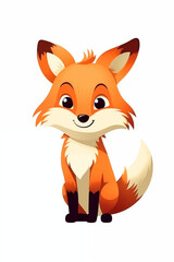 Fototapeta premium Fox illustration on a white background