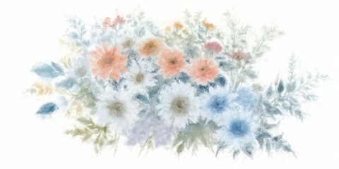 Beautiful elegant rose floral illustration