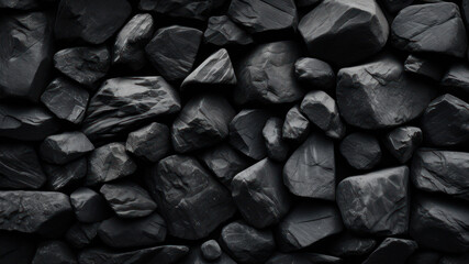 Black stone wall background texture.