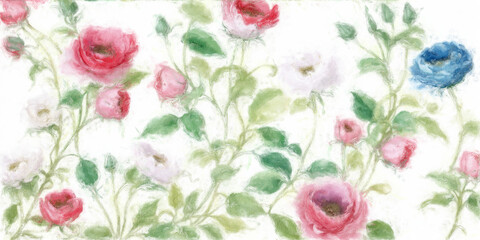 Beautiful elegant rose floral illustration