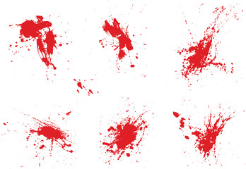 Realistic bleeding splatter collection - obrazy, fototapety, plakaty