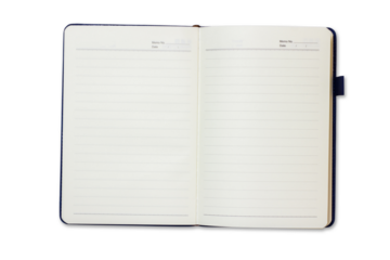 notebook isolated on white background, clipping path