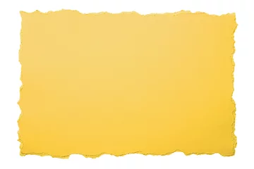 Foto op Plexiglas 端を引きちぎられた黄色い紙の背景テクスチャー © hanahal