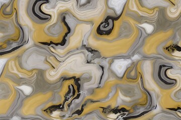 Luxurious Orion Olive ink marble-like abstract texture with Gold agate Tile