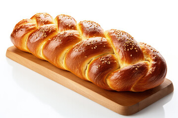 Challah Isolated on White Background 