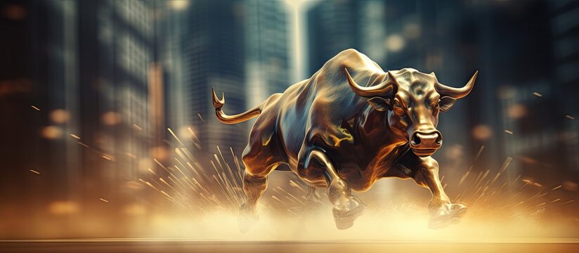 Investors should trade more in a bull market to gain more profit Copy space image Place for adding text or design