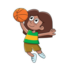 Basketball player. Cartoon style vector illustration