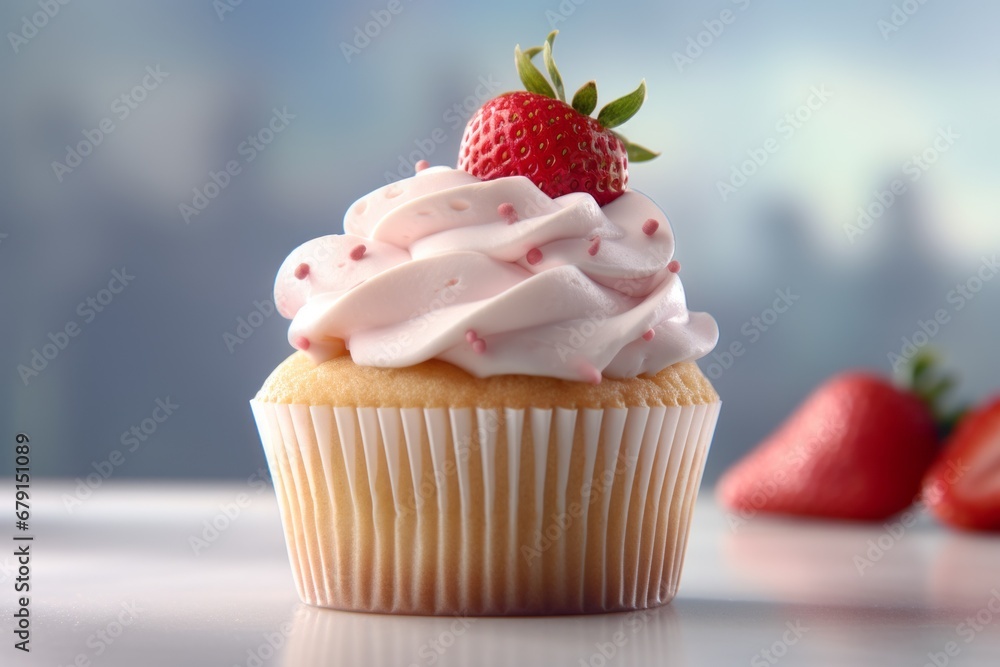 Poster appetizing cake. background with selective focus and copy space