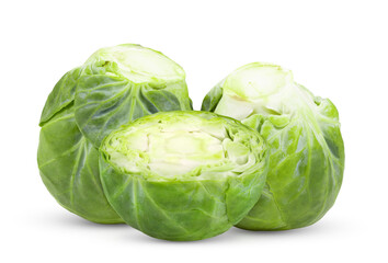 Obraz premium Brussel Sprouts isolated on transparent png