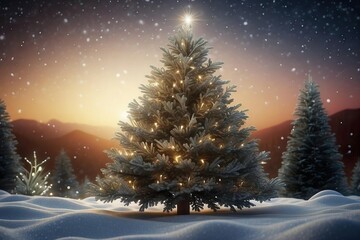 Christmas Tree, Winter scenery