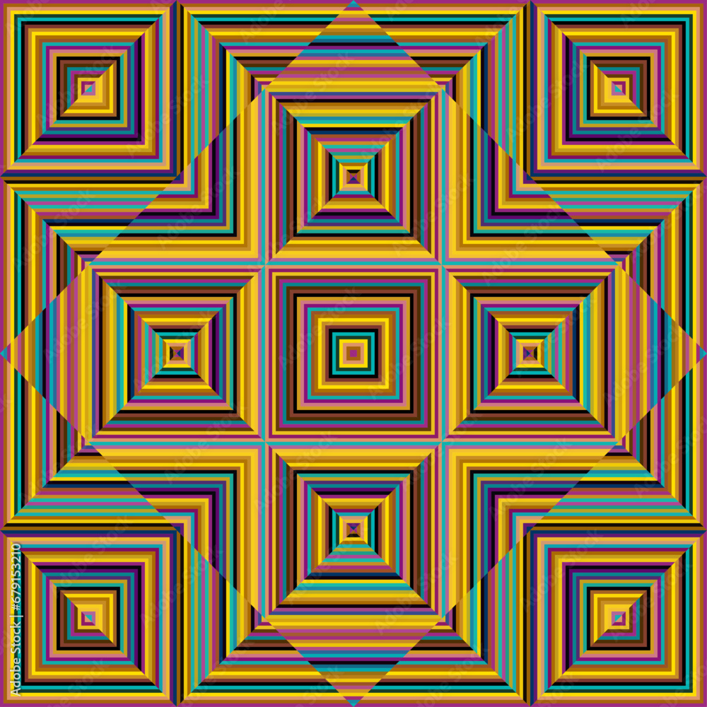 Leinwandbilder Seamless vector pattern. Tile herringbone geometric pattern . Natural khaki colors. Regular herringbone tile..
