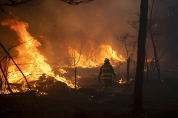 wildfire forest fire Engulfs Woods Fire Spreads Wildly