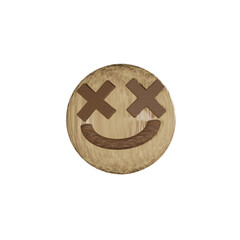 wood emoji xx eyes smile