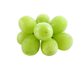 seedless green grapes isolated on  transparent  png