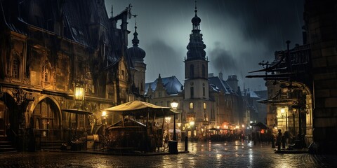 Cracow sin city style - obrazy, fototapety, plakaty