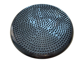  black balancing disc on white background