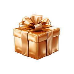 Wrapped Gift Box Isolated on Transparent or White Background, PNG