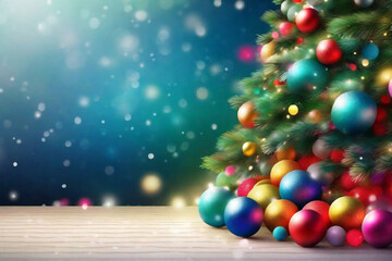 beautiful modern christmas background with bokeh with space for text