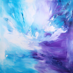 Fototapeta na wymiar Fondo abstracto con formas aleatorias con difuminado de tonos azules, blancos y lilas