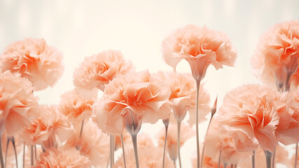 Carnation flowers background. Beautiful bouquet of pink carnation flowers.