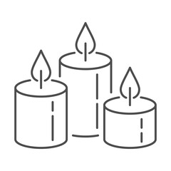 Aroma candles line icon. Vector illustration for web and mobile app.