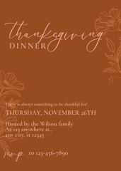 thanksgiving dinner card