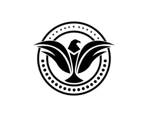 circle bird vector art template