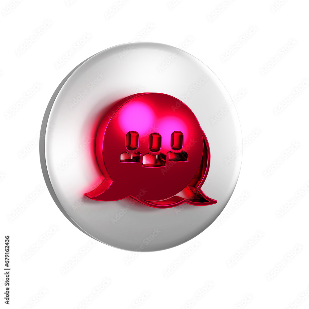 Aufkleber red project team base icon isolated on transparent background. business analysis and planning, consu