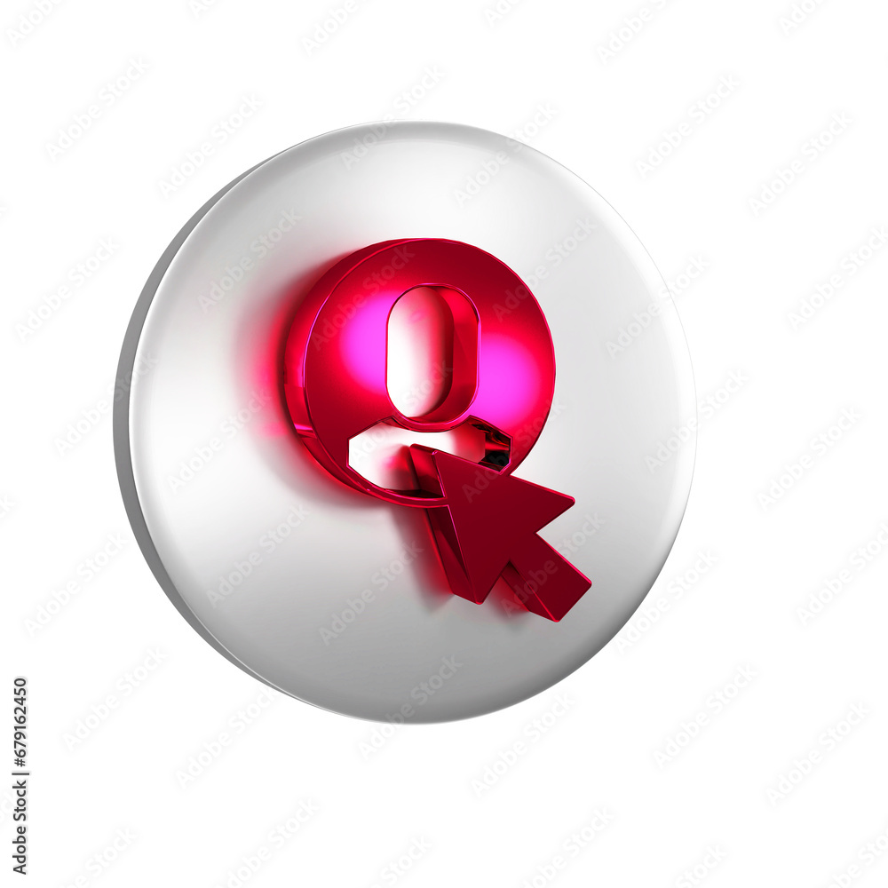 Poster red worker icon isolated on transparent background. business avatar symbol user profile icon. male u