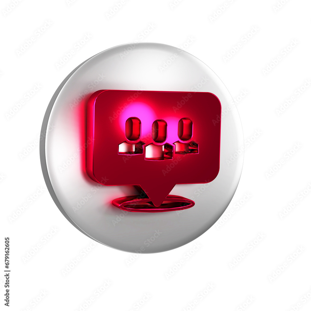 Aufkleber red project team base icon isolated on transparent background. business analysis and planning, consu