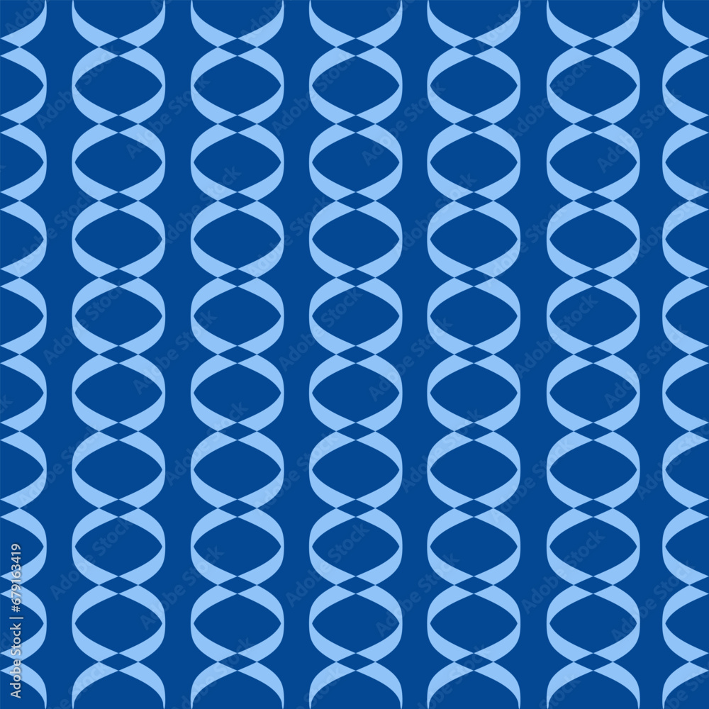 Poster abstract minimal vintage seamless pattern with vertical chains on a blue background. trendy geometri
