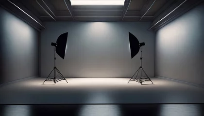 Rolgordijnen Lamp Studio Background © ケンタロス