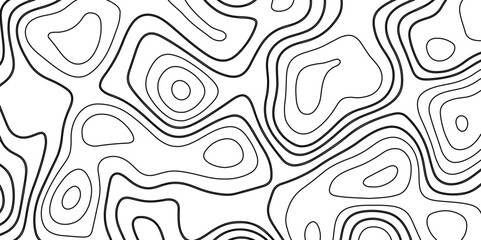 Topographic map background geographic line map with elevation assignments. Modern design with White background with topographic wavy pattern design.paper texture Imitation of a geographical map shades