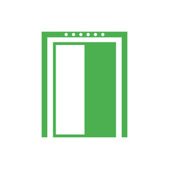 Lift elevator door symbol