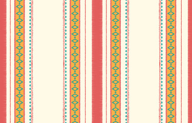 Ethnic abstract ikat art. Aztec ornament print. geometric ethnic pattern seamless  color oriental.  Design for background ,curtain, carpet, wallpaper, clothing, wrapping, Batik, vector illustration.