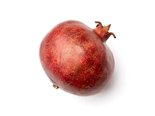 Ripe pomegranate on white