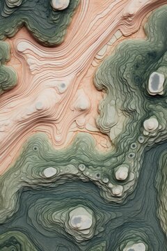Texture de peinture vert lichen dans rose clair