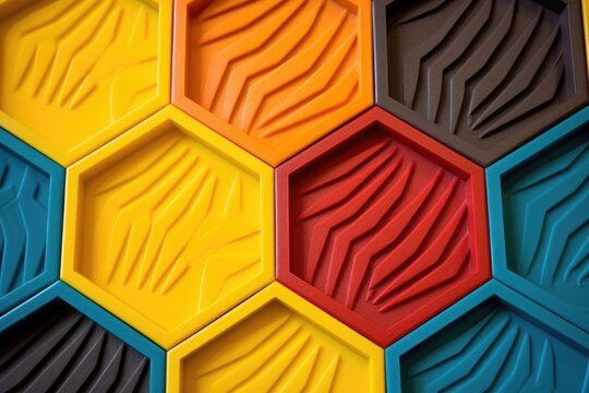 close-up of a silicone trivet with hexagonal patterns