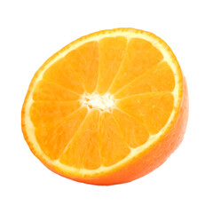 orange slice isolated on transparent background 