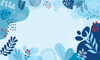 abstract christmass winter background design.Christmas greeting card or invitation design. Vector frame with hand drawn.