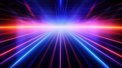 Fototapeta na wymiar Dynamic laser beams: neon abstract background. ai generative