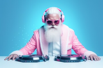 Santa Claus DJ in Christmas party