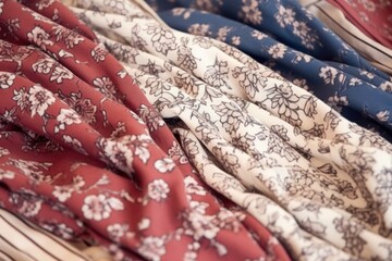 close-up shot of sleepwear fabrics texture and pattern