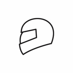 Motorcycle Helmet sign. sport Helmet line icon. Helmet linear outline icon.