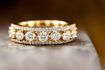 A beautiful wedding ring. Eternal Love. The Journey of Wedding Rings. Generative AI