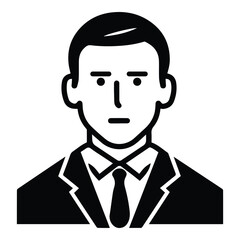 Obraz premium Businessman Flat Icon Isolated On White Background